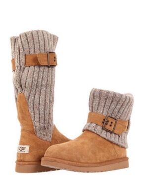 UGG Cambridge Women Brown Casual Outdoor Pull On Suede Winter Boots Size 7